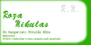 roza mikulas business card